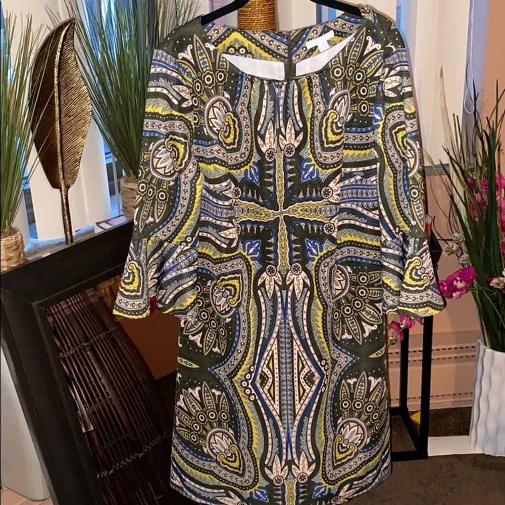 Olive Green Print Dress from New York & Co.